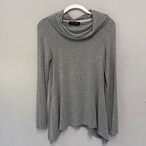 Ivanka Trump Heather Gray Cowl Neck Top